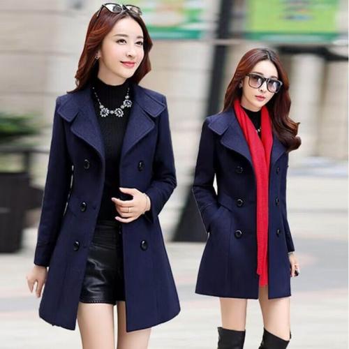 Polyester Waist-controlled Women Overcoat mid-long style PC