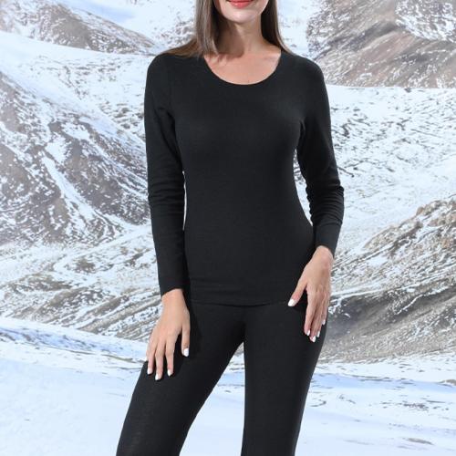 Cation Fabric & Viscose Couple Thermal Underwear Set & thermal plain dyed :M Set
