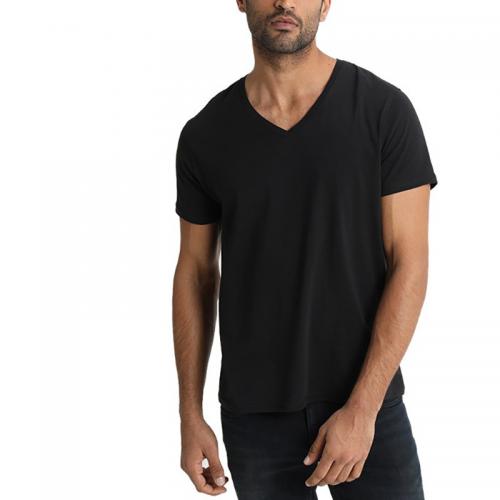 Polyester Men Short Sleeve T-Shirt & loose Solid PC