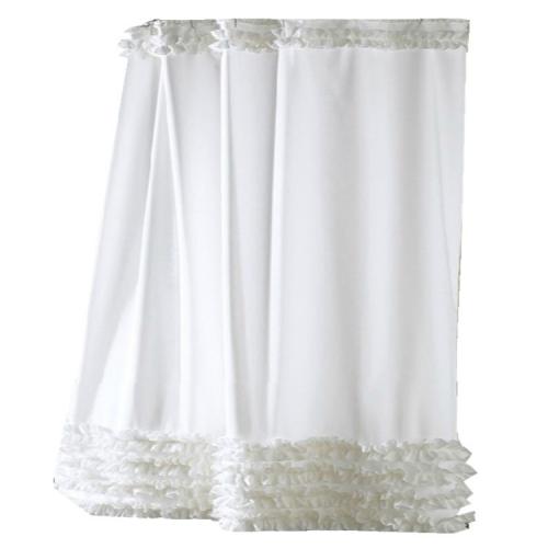 Polyester Shower Curtain & waterproof Solid white PC