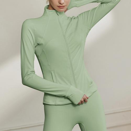 Spandex & Polyester Vrouwen Sport Jas Solide meer kleuren naar keuze stuk