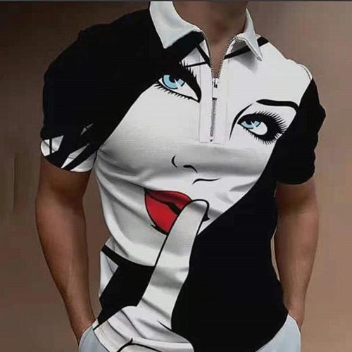Polyester & Katoen Mannen korte mouw T-shirt Afgedrukt verschillende kleur en patroon naar keuze stuk