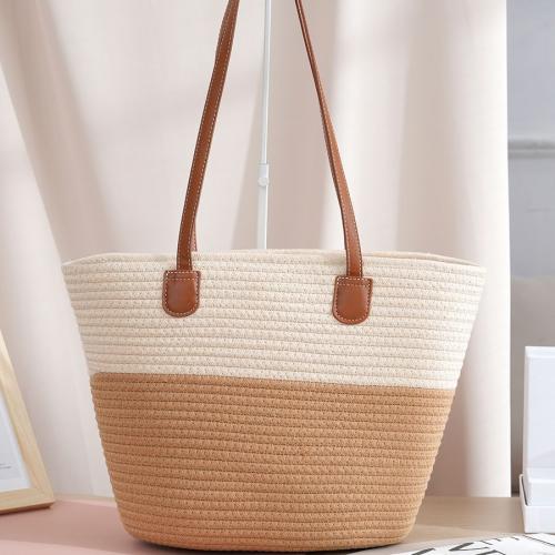 Cotton Cord Beach Bag & Easy Matching Woven Shoulder Bag PC