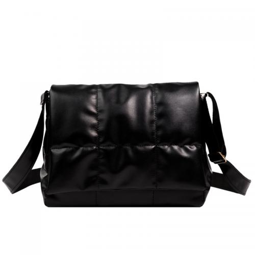 PU Leather Shoulder Bag durable & large capacity & hardwearing plaid PC