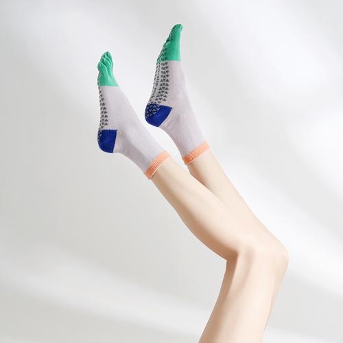 Cotone Ženy pět prsty ponožky Patchwork più colori per la scelta : Dvojice