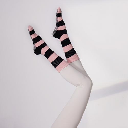 Spandex & Cotton Women Yoga Sock sweat absorption & anti-skidding striped : Pair