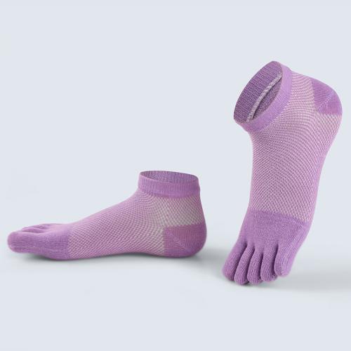 Coton peigné Femmes Cinq chaussettes orteils Solide plus de couleurs pour le choix : Paire