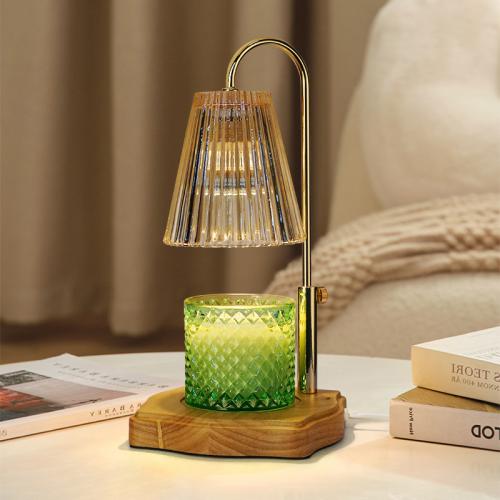 Glass & Wood adjustable light intensity Fragrance Lamps different power plug style for choose PC