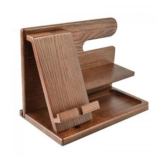 Wooden Cellphone Storage Holder durable Solid brown PC