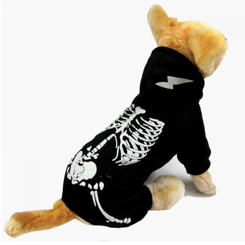 Polyester With Siamese Cap Pet Dog Clothing luminated & thermal skeleton PC