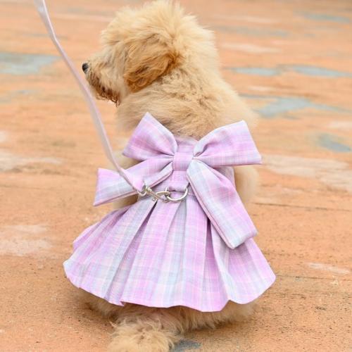 ポリエステル ペットの犬の服 印刷 格子 縞 選択のためのより多くの色 一つ