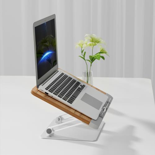 Fiberboard à densité moyenne & Alliage d’aluminium & Abs Stand d’ordinateur portable couleurs mixtes pièce