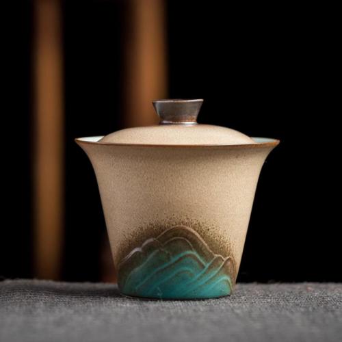 Keramik Teetassen, Gericht & Cup Lid & Tassen, Handgefertigt,  Stück