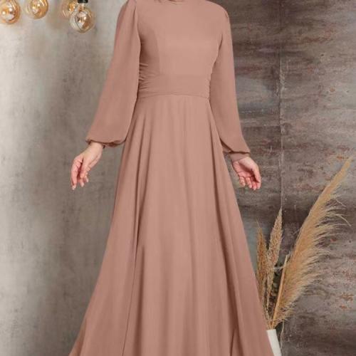 Polyester Slim Middle Eastern Islamic Muslim Dress PC