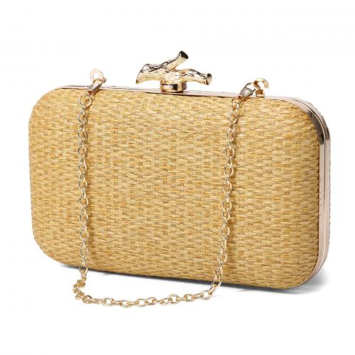 Straw Easy Matching Clutch Bag with chain PC