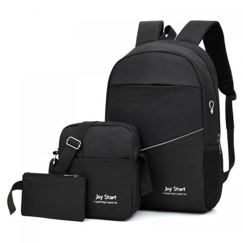 Polyester Load Reduction Backpack large capacity & luminated & three piece Solid Set