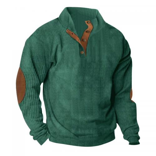 Velours côtelé Sweatshirts hommes Patchwork Solide plus de couleurs pour le choix pièce