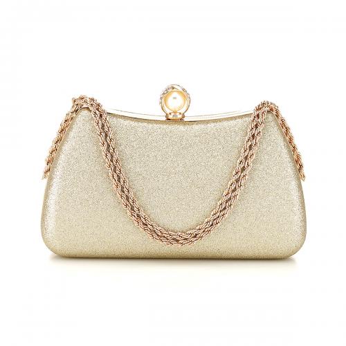 PU Leather & Canvas hard-surface & Easy Matching Clutch Bag with rhinestone PC