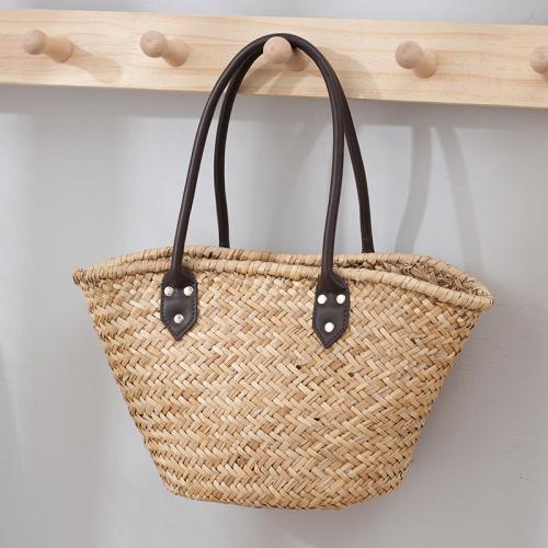 Straw Beach Bag & Easy Matching Woven Shoulder Bag large capacity khaki PC