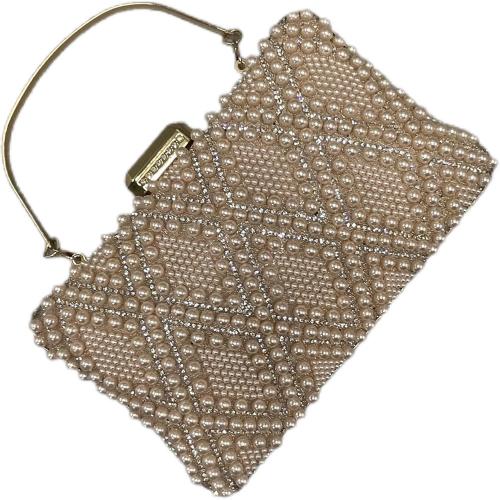 PU Leather & Zinc Alloy hard-surface & Easy Matching Handbag with chain & with rhinestone Argyle PC