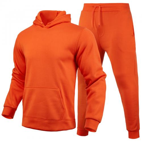 Katoen Mannen Casual Set Lange broek & Sweatshirt Solide meer kleuren naar keuze Instellen