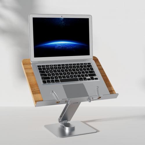 Medium Density Fiberboard & Aluminium Alloy foldable Laptop Stand durable PC