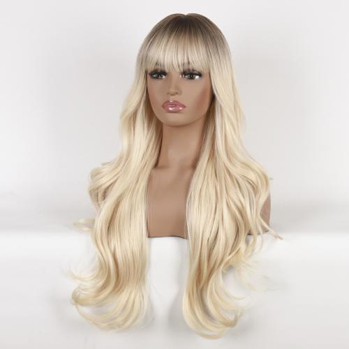 High Temperature Fiber can be permed and dyed & Wavy Wig for women PC