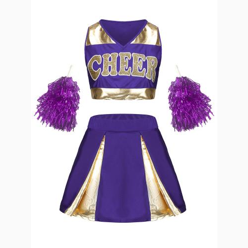 Spandex & Polyester Sexy Cheerleaders Costume printed letter Set