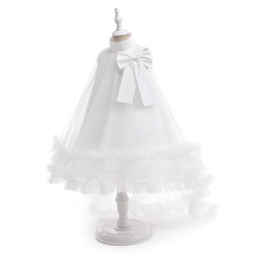 Gaze & Baumwolle Mädchen einteiliges Kleid, Solide, Weiß,  Stück