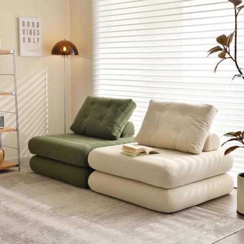 PU Leather & Suede adjustable Beanbag Sofa  White Goose Down & PP Cotton & Sponge Solid PC