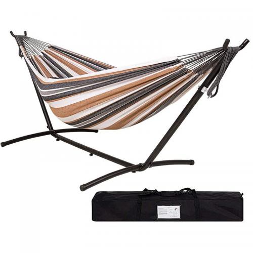 Canvas double Hammock durable Iron printed striped PC