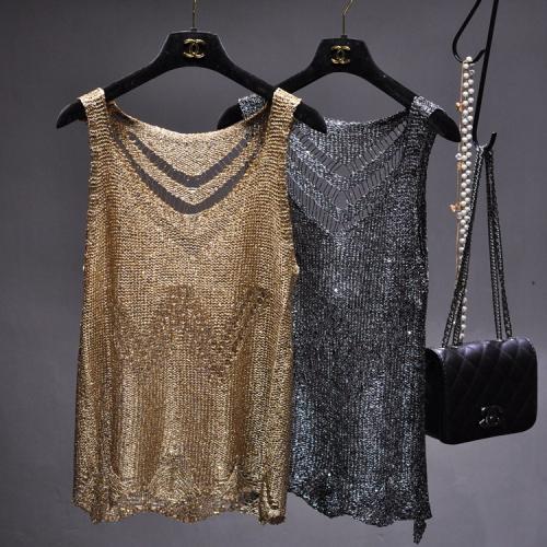 Polyester Slim Tank Top Solid PC