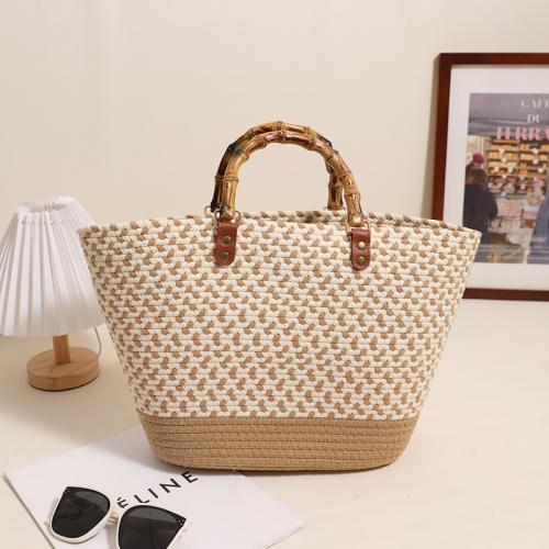 Bamboo & Cotton Cord Concise Handbag durable & large capacity PC