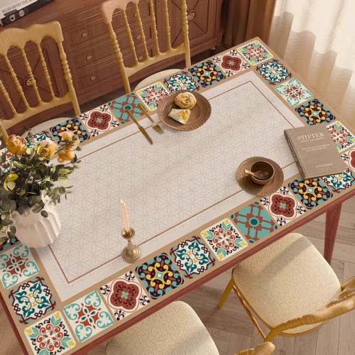 PU Leather Table Mat & waterproof printed PC