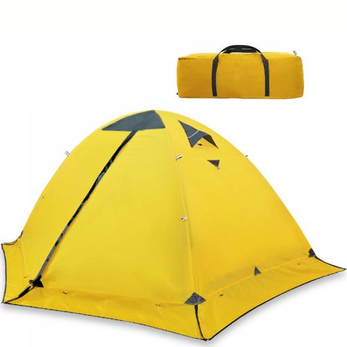 Polyester Fabrics & Aluminum & Oxford & Nylon windproof & foldable & Waterproof Tent Solid yellow PC