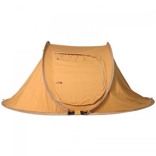 Steel & Oxford & Cotton windproof & Waterproof Tent yellow PC