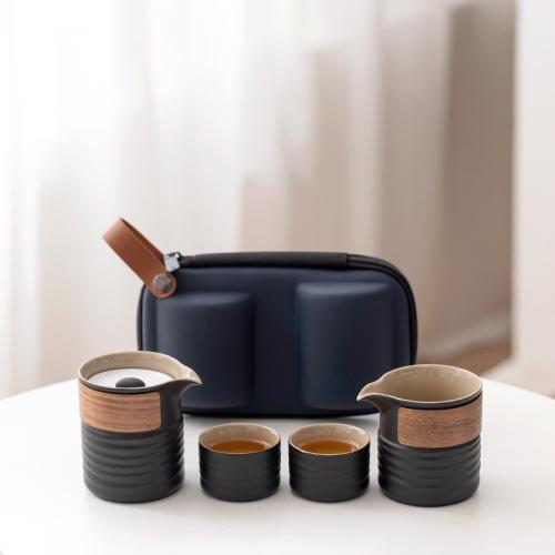 Céramique Ensemble de thé portable Handmade plus de couleurs pour le choix Ensemble