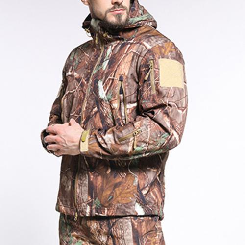 Chemical Fiber & Polyester windproof Men Outdoor Jacket & thermal printed PC