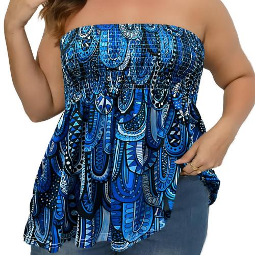 Polyester Plus Size Tube Top slimming printed PC