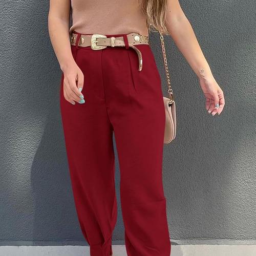Polyester Frauen Lange Hosen, Solide, mehr Farben zur Auswahl,  Stück