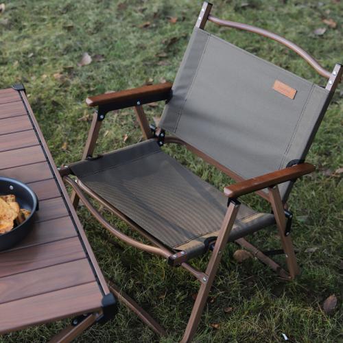 Textilene & Steel Tube & Aluminium Alloy & Oxford Outdoor Foldable Chair portable Beech wood PC