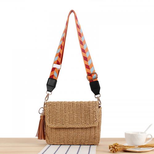 Paper Easy Matching & Tassels Crossbody Bag attached with hanging strap Solid PC