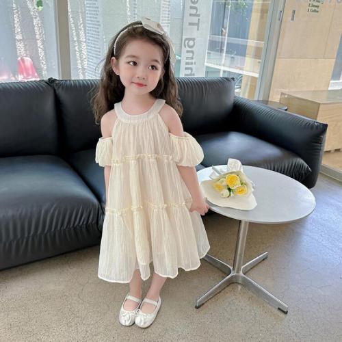 Polyester & Cotton Princess Girl One-piece Dress & off shoulder PC
