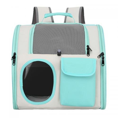 Oxford foldable Pet Backpack breathable patchwork PC