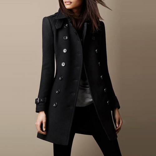 Polyester Women Overcoat mid-long style & thermal PC