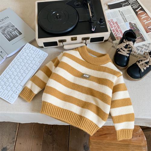 Acrylic Girl Sweater thicken & unisex patchwork striped PC