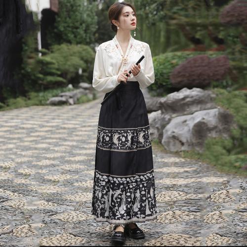 Polyester Two-Piece Dress Set slimming  patchwork Set