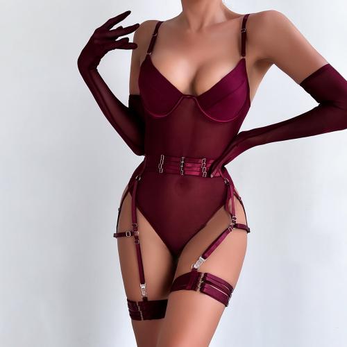 Polyester Sexy Teddy & hollow & skinny style PC