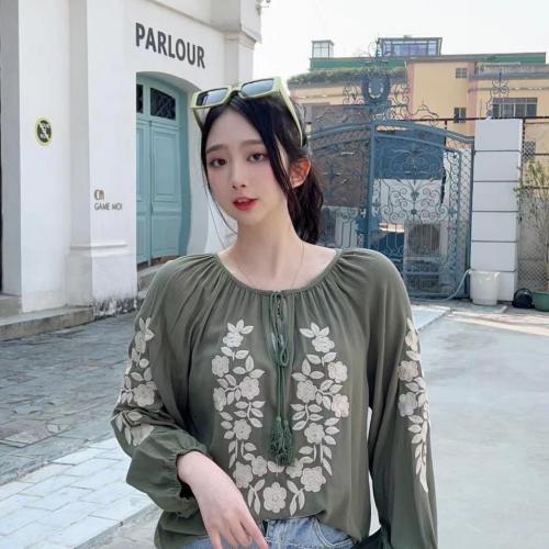 Polyester Vrouwen lange mouwen blouses meer kleuren naar keuze : stuk