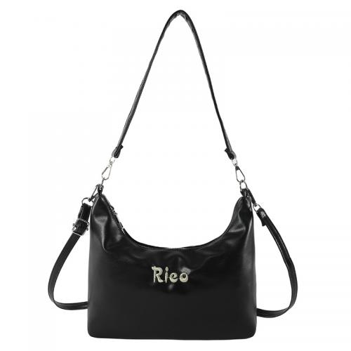 PU Leather Easy Matching Shoulder Bag attached with hanging strap letter PC
